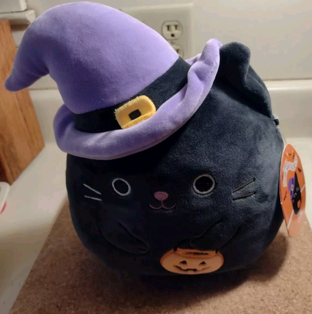 Calio black witch cat Halloween Squishmallows 11in